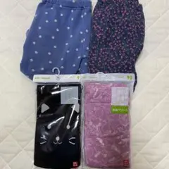 ユニクロ　フリースレギンス　裏起毛　90 ニットレギンス　女の子