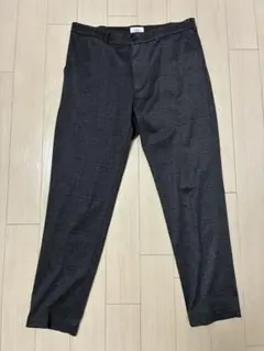 JUNRED ジュンレッド テーパードパンツ L グレー　チェックパンツ
