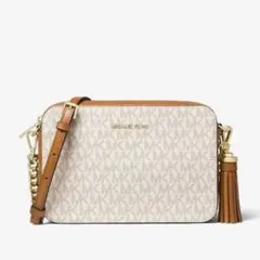 Michael Kors ロゴショルダーバッグ ホワイト/ベージュ