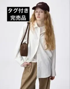 GU シャツ 白シャツ Sサイズ レディース 完売品 ドルマンスリーブシャツ
