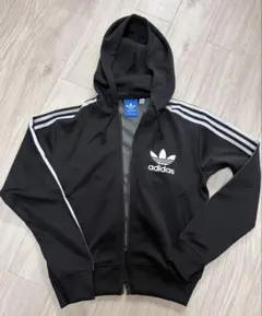 adidas アディダス トレフォイル ジップパーカー ジャージ 短丈