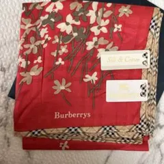 バーバリー　シルク＆コットン大判ハンカチ