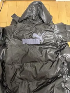 PUMA フード付き黒ダウンコート
