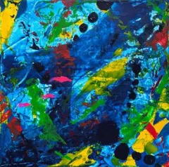内野隆文 抽象画 絵画 F0号 アート作品 現代美術 キャンバス 厚塗り 真