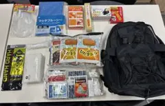 石垣通商 1人用防災リュック 【赤】35点セット 防災セット 非常用 