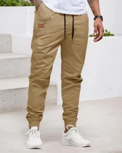 【新品】メンズ カーゴパンツ ゴムウエスト マルチポケット付き カジュアル