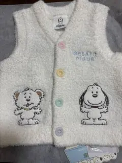 ジェラートピケ　スヌーピー　ベスト　80サイズ