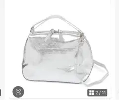【新品未使用】人気完売品 シルバー光沢 お財布ショルダーバッグ
