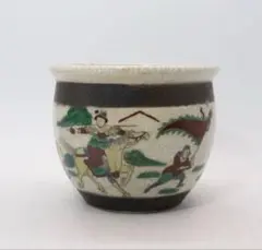 清閑寺窯 杉田祥平造 茶道具 抹茶碗 色絵ギリシャ黒像式馬車画 茶碗
