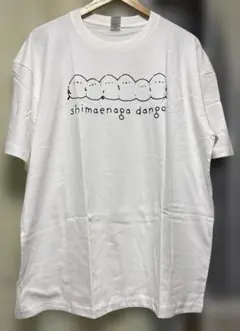 シマエナガ団子 プリント Tシャツ ホワイト