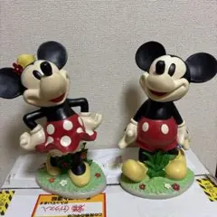 ミッキー　置物　ほぼ未使用 ミッキー】ディズニー 木製立ち置物 ホームオーナメント 人形