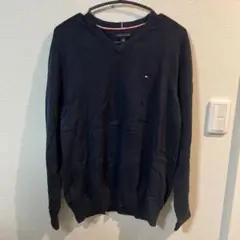 TOMMY HILFIGER ネイビー Vネックセーター XL
