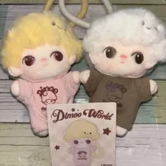 DIMOO Crush on Coffee シリーズ ぬいぐるみキーチェーン２個