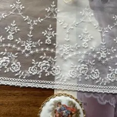 フランスアンティーク花文字刺繍用モノグラムM、と…素敵なフランス語一 