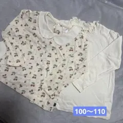長袖　トップス　100〜110 2枚セット　中古　綿100%