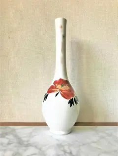 お値引！ヴィンテージ　九谷焼　一輪挿し　鶴首　白磁　極美品　極希少