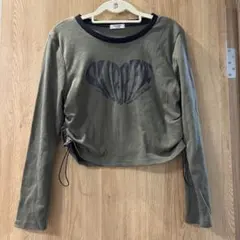 PALEMO STORE 長袖Tシャツ ドローストリング カーキ
