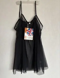 タグ付き　HK WORKS LONDON 黒シアーキャミソール・Mのサムネイル