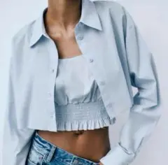 ZARA クロップドシャツ キャミ セット