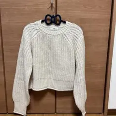 WEGO アイボリー 長袖ニットセーター