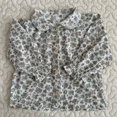 H&M 花柄ボタンアップシャツ 68 6M