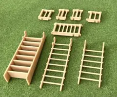 シルバニアファミリー　きらめくふん水の大きなお家　ハシゴ　柵　部品のみ