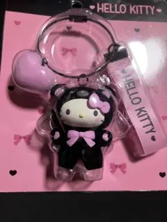 サンリオ まっくろあにまるず ハローキティ キーホルダー