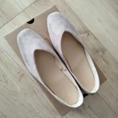 スエード調 フラットパンプス