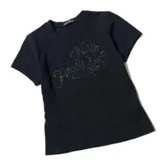 【美品】フォクシー ニューヨーク　半袖　Tシャツ　カットソー　フロントロゴ　黒色のサムネイル