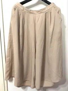 GU ガウチョパンツ XL 大きなサイズ ゆったり ズボン ベージュ コンサバ