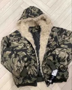 y2k 迷彩 ファー付き ジャケット アウター KsG