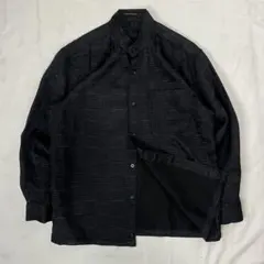 Chez Antone 日本製 ブラック シャツ 立体チェック　 古着 モードのサムネイル