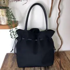 EDITA エディータ　トートバック　ネオプレン　巾着　ブラック