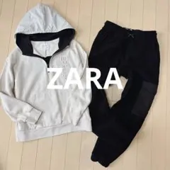 ZARA フード付きスウェットシャツとパンツセット