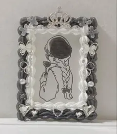 硬質トレカケース ホイップデコ 黒 花