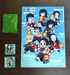 鬼滅の刃 クリアファイル シール 缶バッジセット