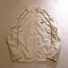 90s 刺繍ロゴ PUMA ナイロンジャケット ゆるダボ y2k スポーツMIX