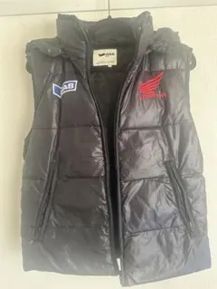 HONDA フード付き ブラックダウンベスト