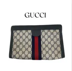 GUCCI オールドグッチ クラッチバッグ ポーチ GG柄 シェリーライン