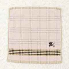 【美品】Burberrys バーバリー タオルハンカチ ノバチェック ホースロゴ