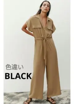 ZARA オーバーサイズ ニット ジャンプスーツ オールインワン 