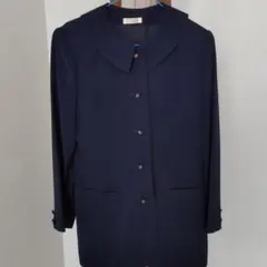 【昭和レトロ】ロングジャケット　ネイビー