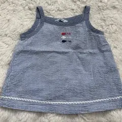 familliar チェック柄 トップス 90サイズ　タンクトップ　ビスチェ