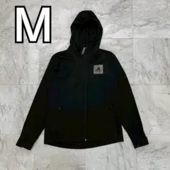 アディダス　ジップパーカー　ブラック　メンズ　M　パフォーマンスロゴ