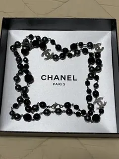 CHANEL ブラックパール ロングネックレス