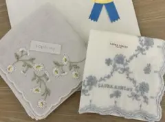ローラアシュレイ Laura Ashley・sophistyハンカチ 2枚セット