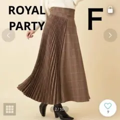 ROYAL PARTY アシメプリーツチェックスカート(Ｆ)