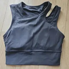 ルルレモン グレー スポーツブラ