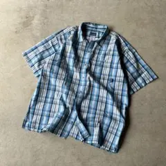 シアサッカー ACシャツ ブルー 2005年製 patagonia ウッドボタン