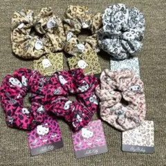 【6点セット】サンリオキャラクター シュシュ Ver.21 ヒョウ柄 まとめ売り